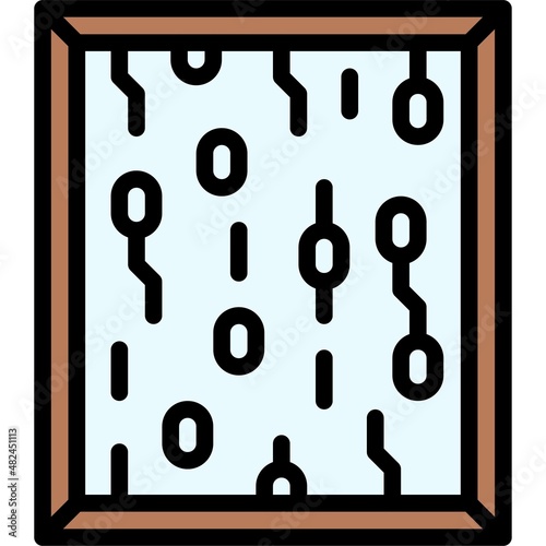 Frame art icon, NFT related vector illustration