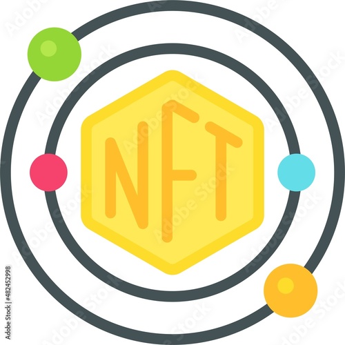 Market cap icon, NFT related vector illustration