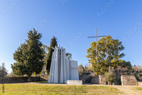 D. Nuno Alvares Pereira Monument at Outeiro of Saint Peter in Abrantes, near the castle photo