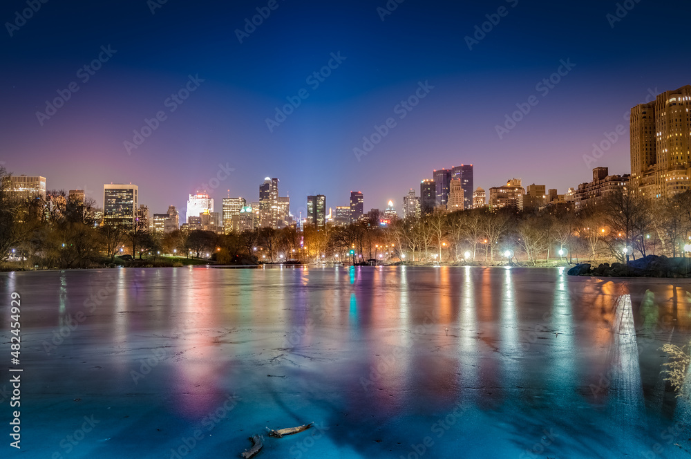 Winter in Central Park, New York, United States.