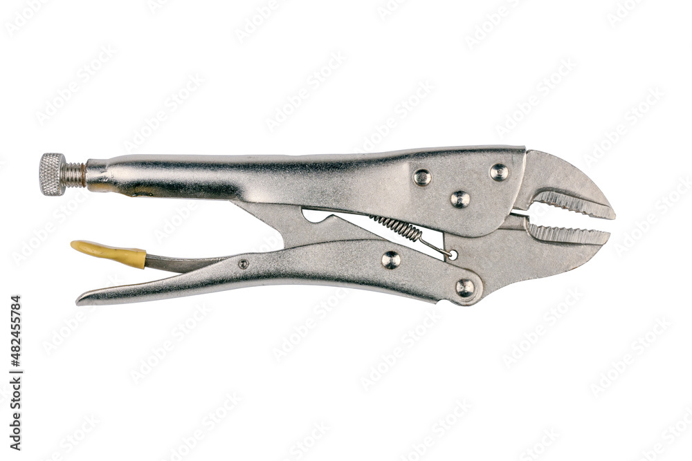 locking pliers isolated on a white background, craftsman tool locking pliers isolated on a white background, craftsman tool