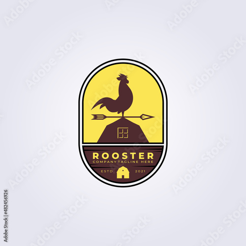 Vintage weathercock logo vector illustration template design , weather vane or wind vane creative logo