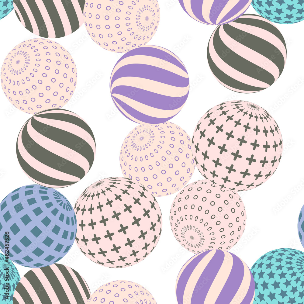 Retro 3d illustration of abstract balls, great design for any purpose. Modern poster for cover design. Vector seamless technology background. Background wall design. Retro 3d illustration of abstract balls, great design for any purpose. Modern poster for cover design. Vector seamless technology background. Background wall design.