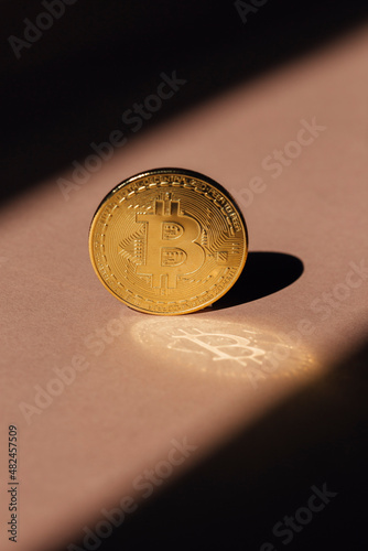 cryptocurrency. cryptomoneta on a light background  photo