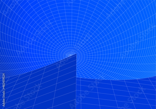 blue glass building