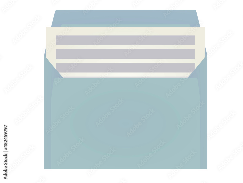 Blue corporate opened envelope. vector Blue corporate opened envelope. vector