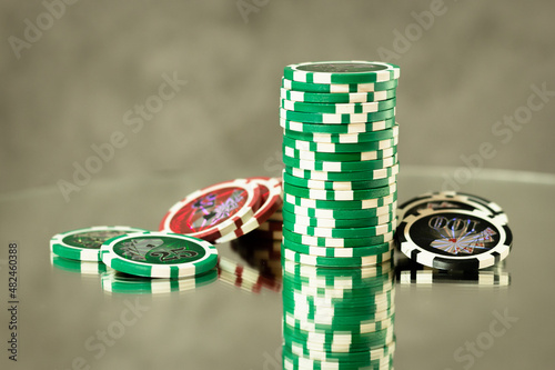poker chips and cards