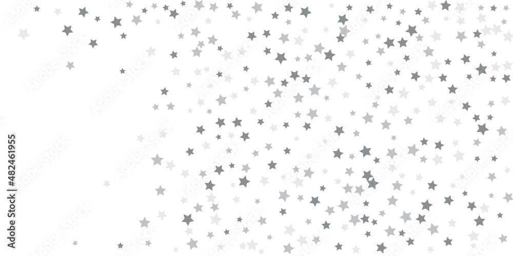 Silver star confetti. Falling stars on a white background. Illustration of flying shining stars. Decorative element. Suitable for your design, postcards, invitations, gift, vip. Silver star confetti. Falling stars on a white background. Illustration of flying shining stars. Decorative element. Suitable for your design, postcards, invitations, gift, vip.