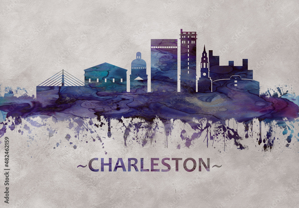 Obraz premium Charleston South Carolina skyline