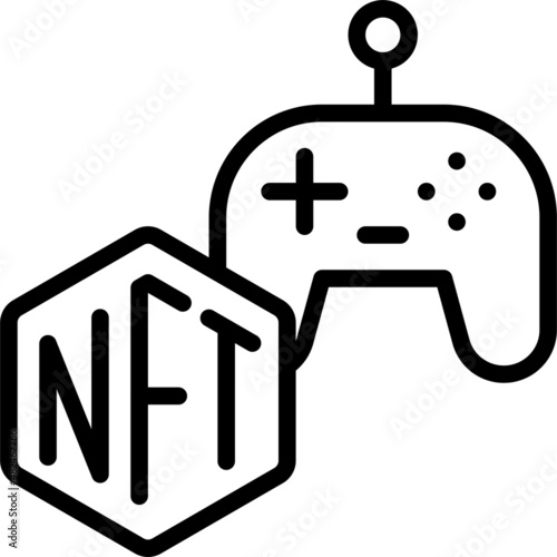NFT game asset icon, NFT related vector illustration