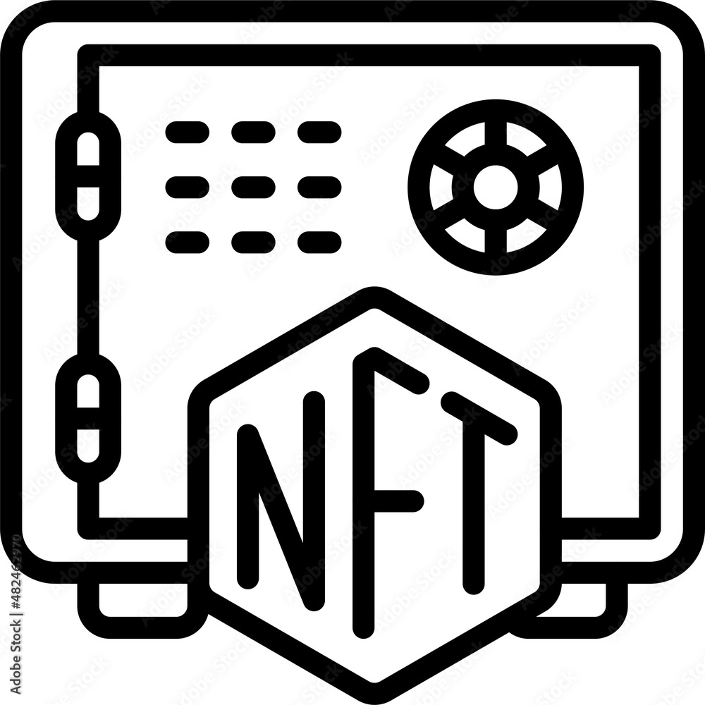Safe icon, NFT related vector illustration Safe icon, NFT related vector illustration
