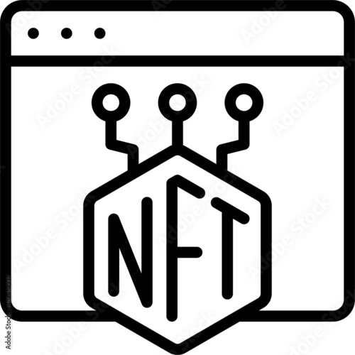 Browser icon, NFT related vector illustration
