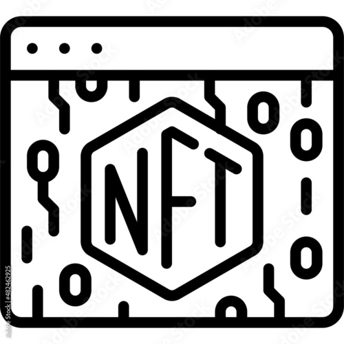 Browser icon, NFT related vector illustration