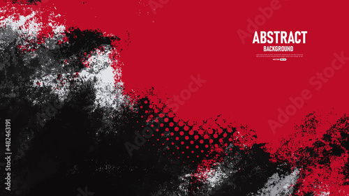 Black and red dirty grunge texture background
