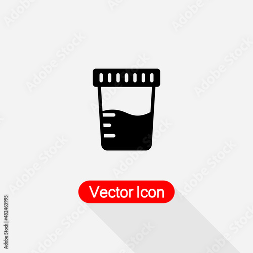 Urine Icon,Jar for Analysis Icon Vector Illustration Eps10