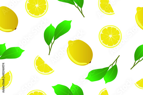 lemon pattern, seamless pattern with lemons, lime wedges