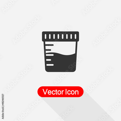 Urine Icon,Jar for Analysis Icon Vector Illustration Eps10