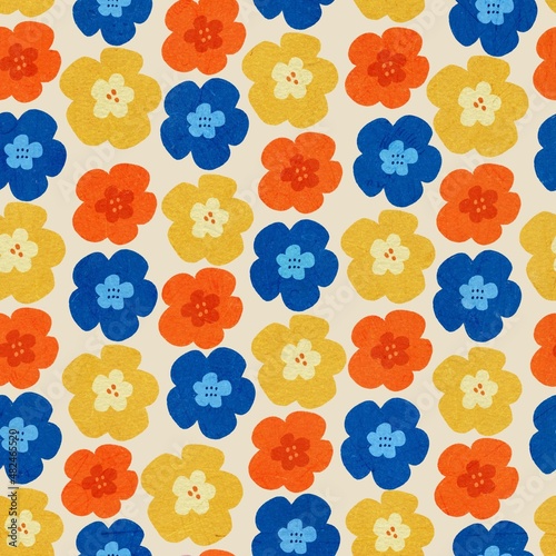 seamless pattern with flowers