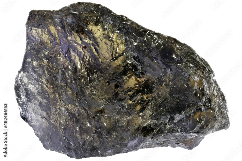iolite from Madagascar isolated on white background iolite from Madagascar isolated on white background