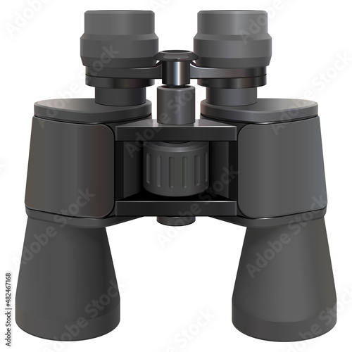 Vector Black Binoculars Icon