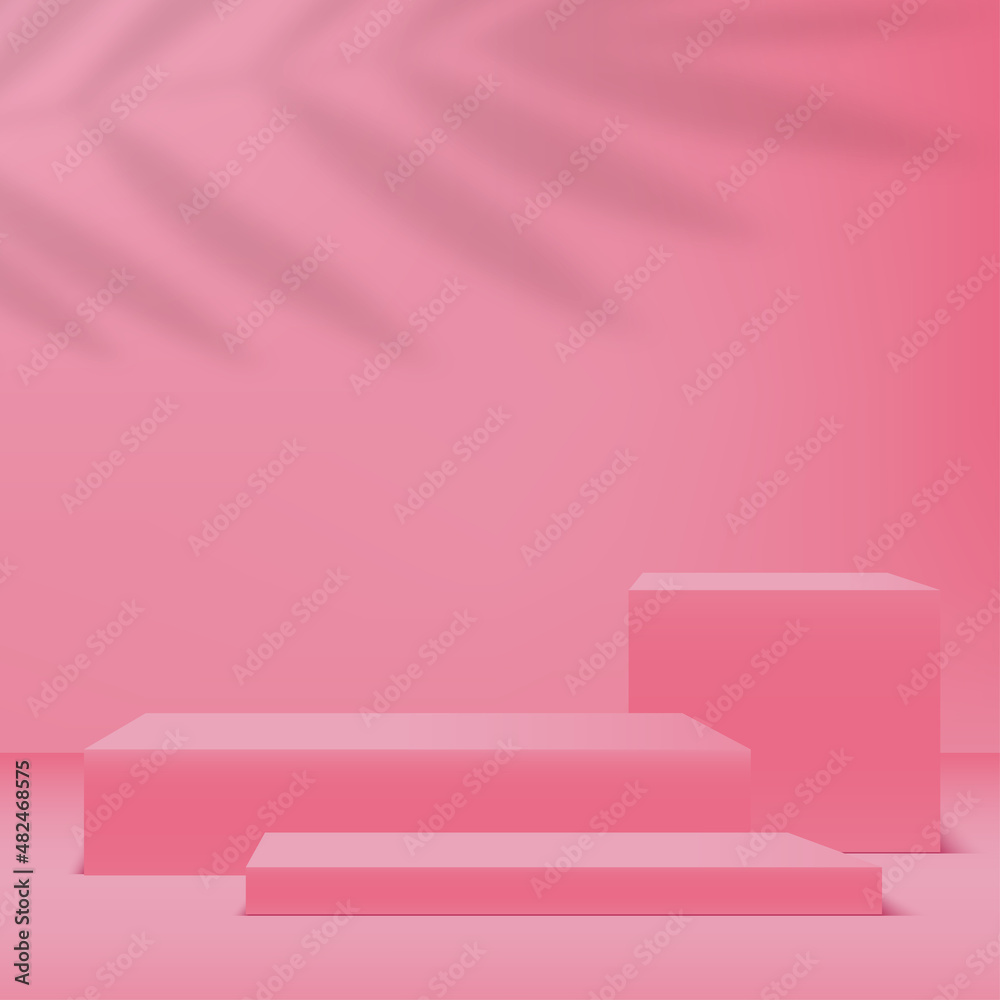 Abstract background with pink podium for presentation. Vector Abstract background with pink podium for presentation. Vector