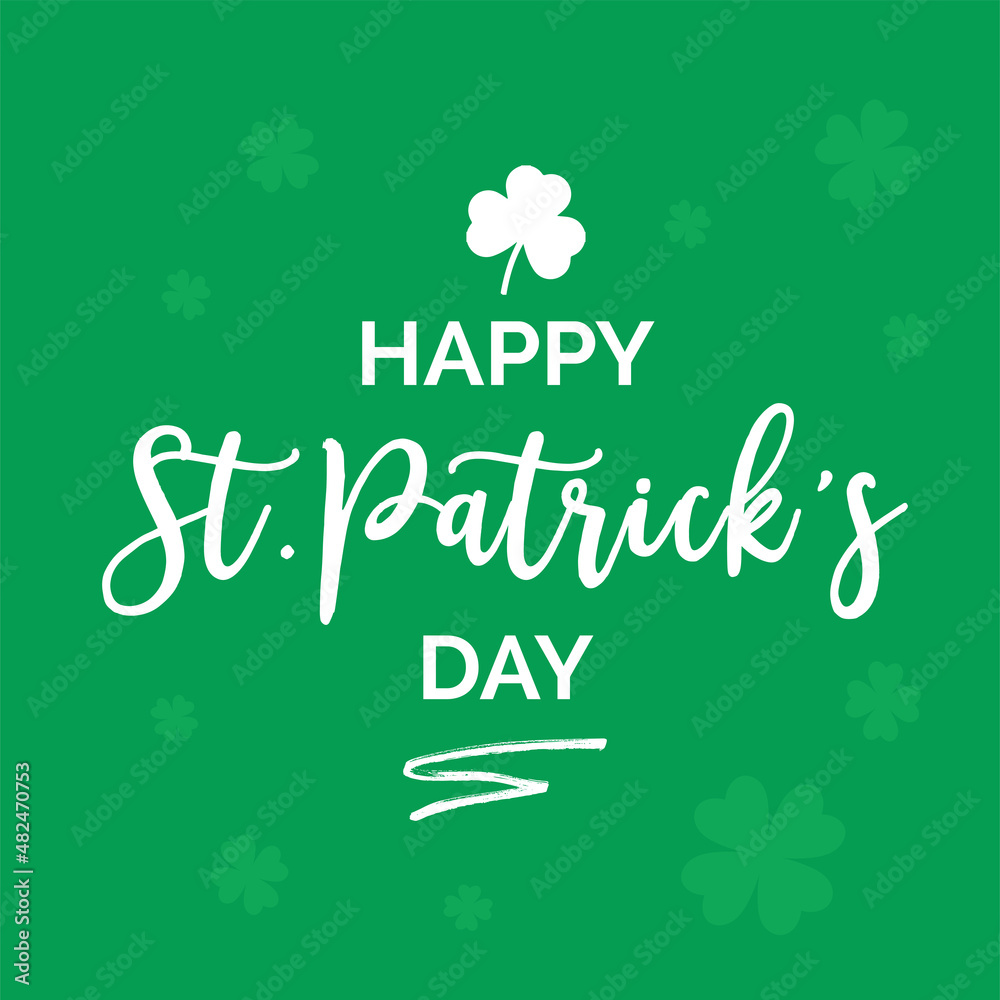 Happy St. Patrick's day vector design concept. Handwritten typography logo template. Happy St. Patrick's day vector design concept. Handwritten typography logo template.