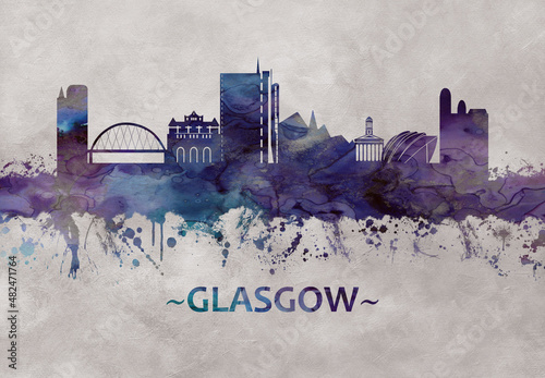 Glasgow Scotland skyline #482471764