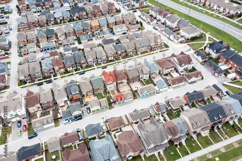 markham houses drone view 