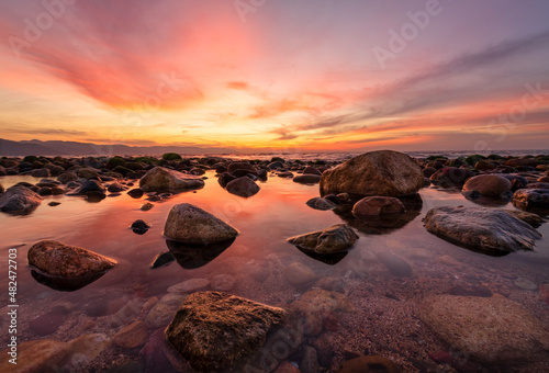 Landscape Nature Ocean Sunset Seascape High Resolution Image © mexitographer