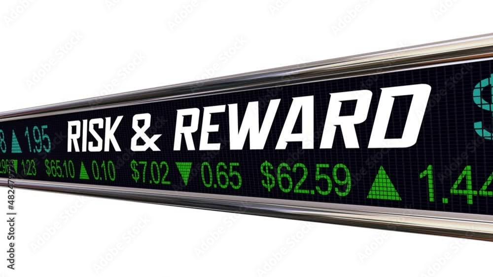 Risk and Reward Stock Market Investment Opportunity Profit Loss Ratio 3d Animation Risk and Reward Stock Market Investment Opportunity Profit Loss Ratio 3d Animation