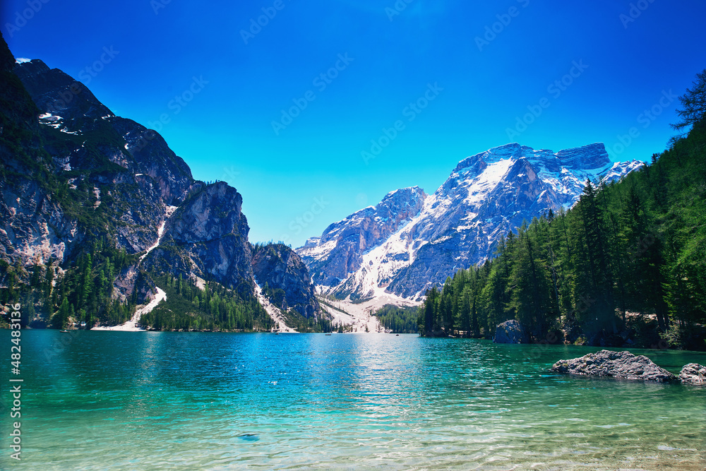 Beautiful Italian Alpine Brais lake