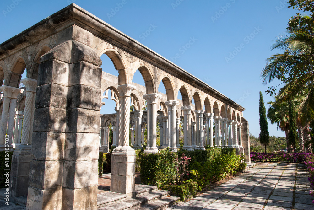 Paradise Island French Cloister Garden With Medieval Ruins