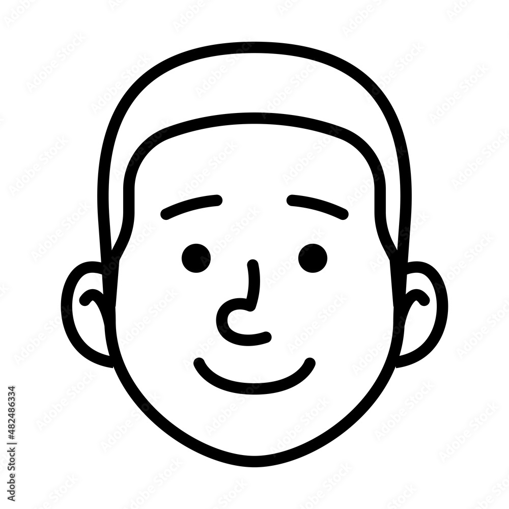 Isolated monochrome avatar of a woman Vector illustration Isolated monochrome avatar of a woman Vector illustration