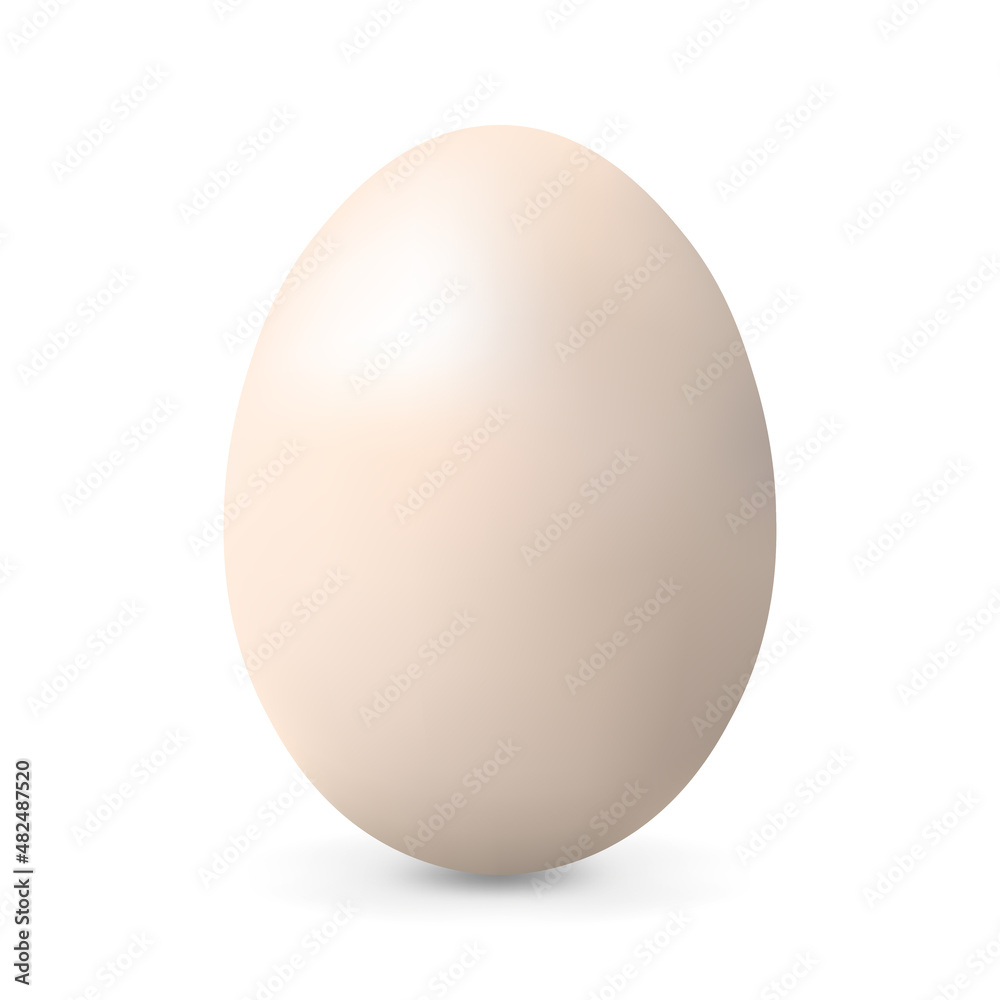 Light beige chicken egg Realistic and volumetric egg for easter Light beige chicken egg Realistic and volumetric egg for easter