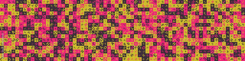Abstract Geometric Pattern generative computational art illustration