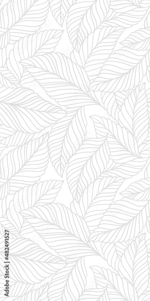 Elegant seamless pattern with delicate leaves. Vector Hand drawn floral background. Elegant seamless pattern with delicate leaves. Vector Hand drawn floral background.