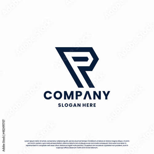 creative initial R logo design monogram for your business