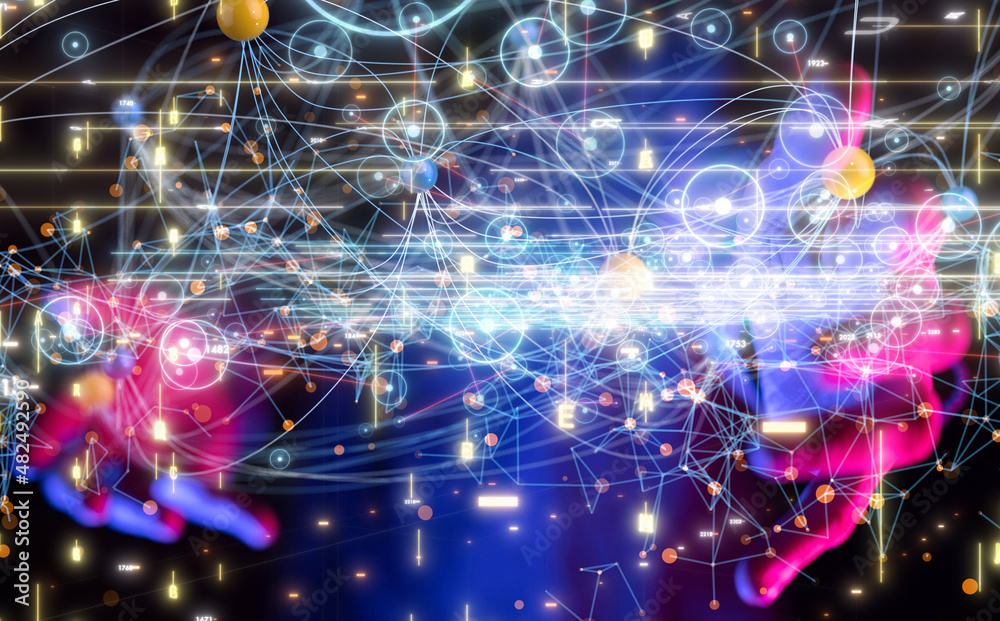 Obraz premium conference Digital Network and data concept 3d