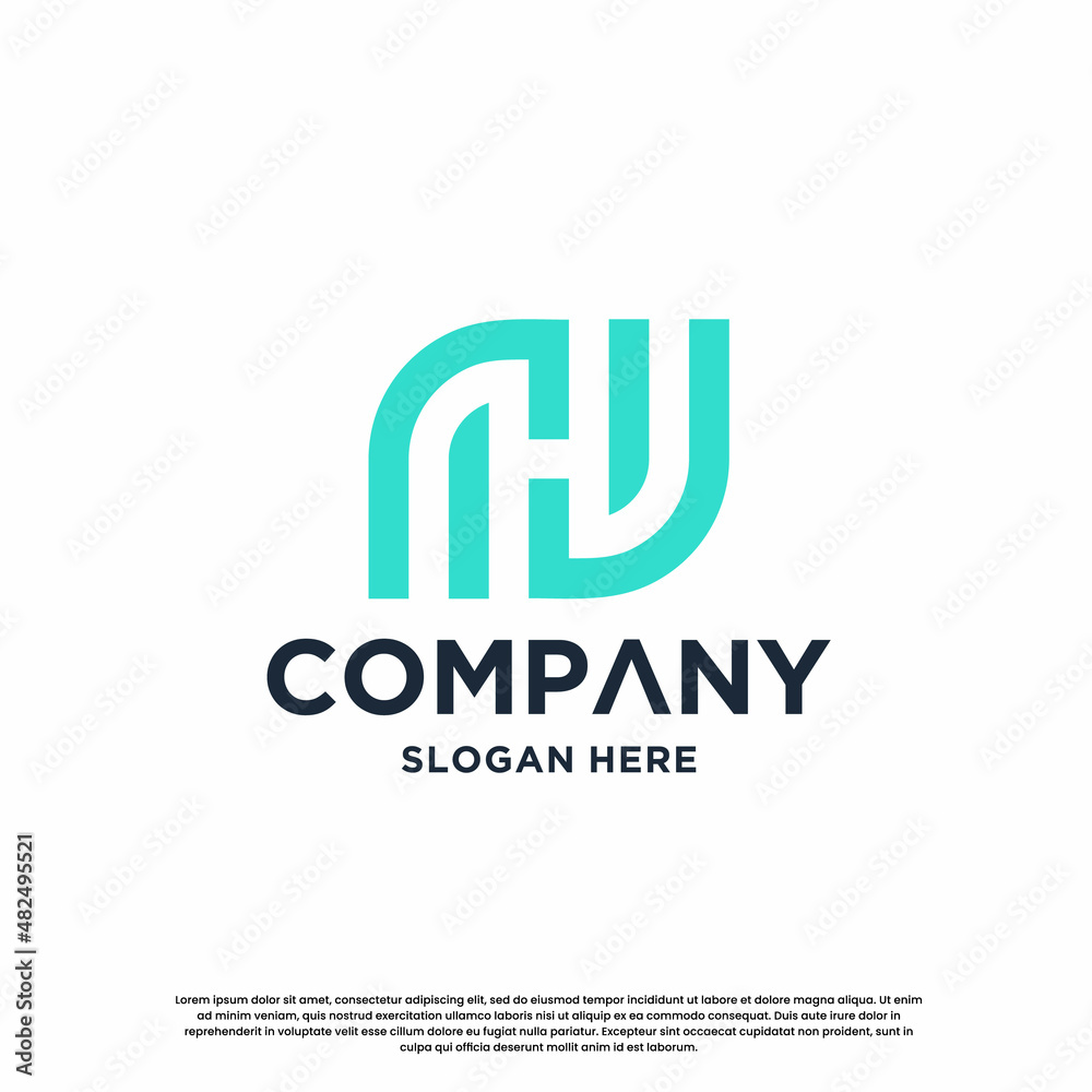 letter M W J monogram logo design inspiration. Initial logo for business identity.