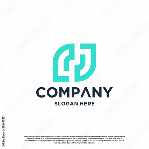 Free Download letter J J monogram logo design inspiration. Initial logo for business identity. - GFXLoad