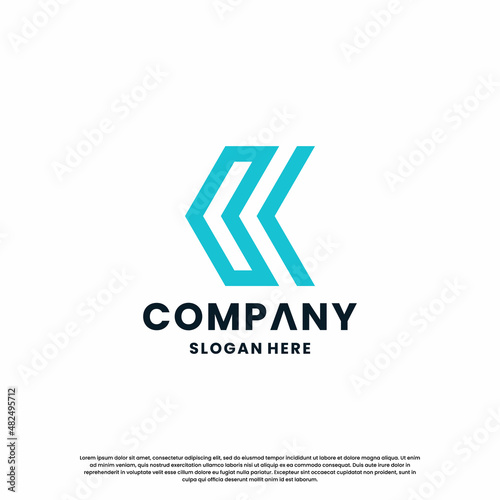 creative monogram letter C logo design for your business