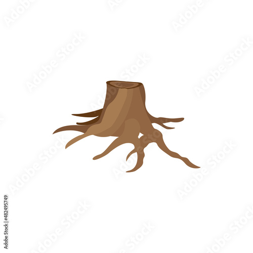 Isolated felled trees icon Deforestation concept Vector illustration