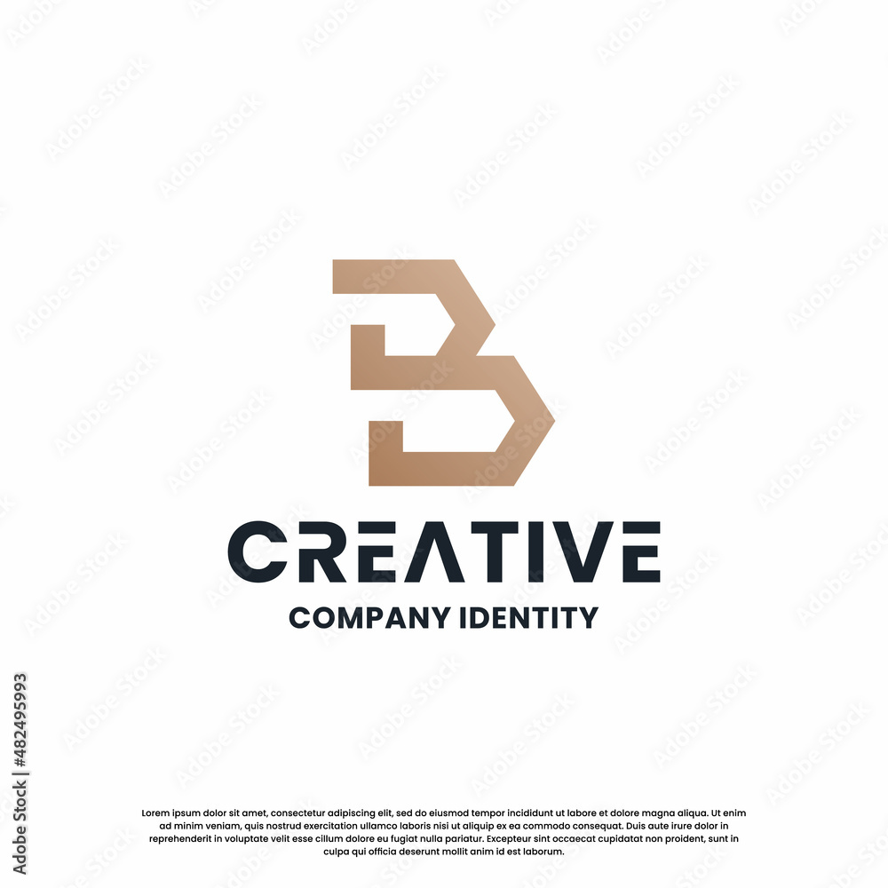 monogram letter B logo design inspiration