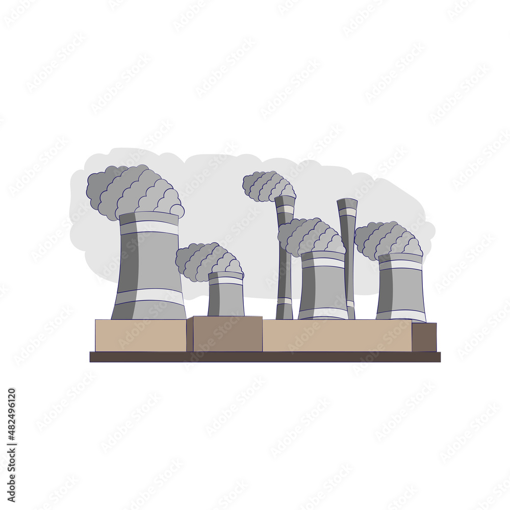 Isolated production plants icon Pollution concept Vector illustration Isolated production plants icon Pollution concept Vector illustration