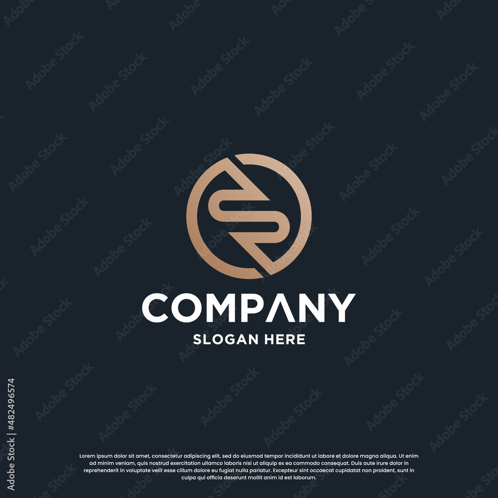 creative monogram letter S logo design inspiration