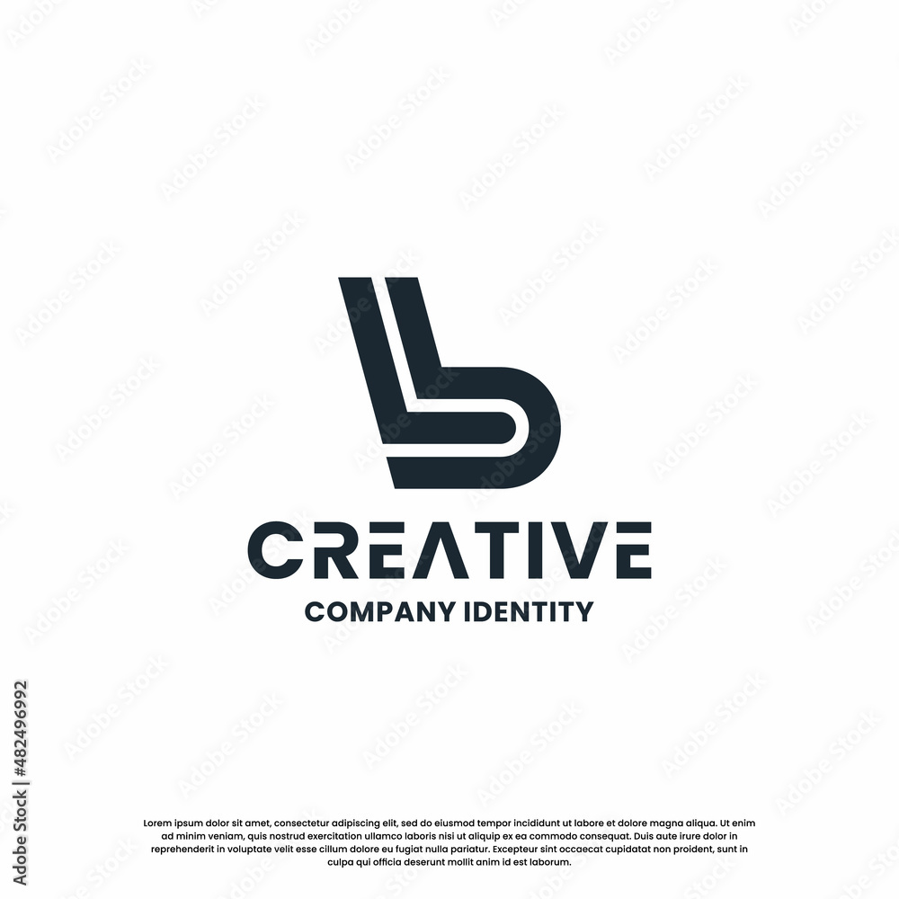 monogram letter B logo design creative. initials for your company identity.