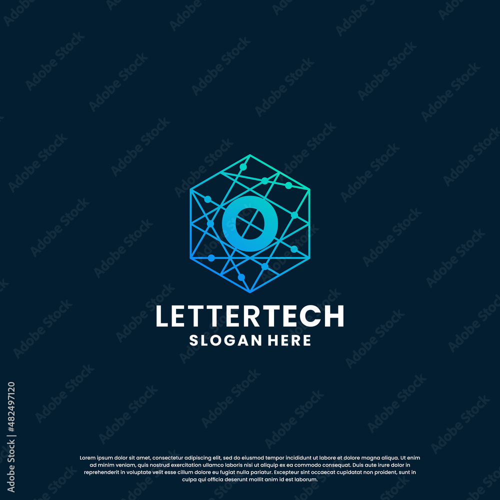 business letter O logo design for technology, lab, science, computing company business letter O logo design for technology, lab, science, computing company