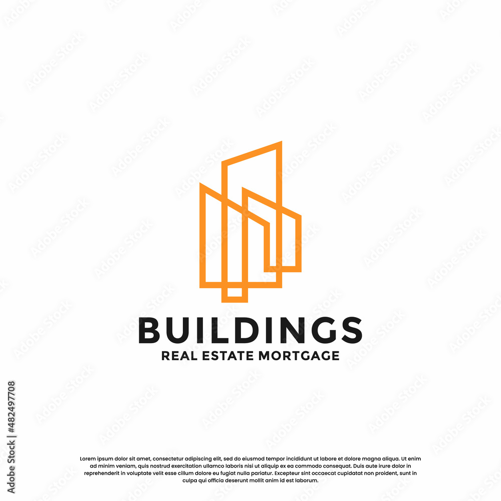 building apartment logo design inspiration. creative design and modern concept building apartment logo design inspiration. creative design and modern concept