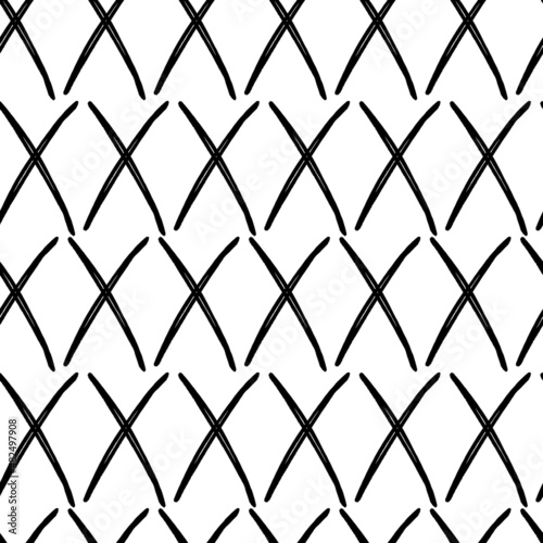 Vector black Xs abstract pattern design. Great for fabric, textiles, digital paper, background, paper stationary and material, social media posts and more uses.