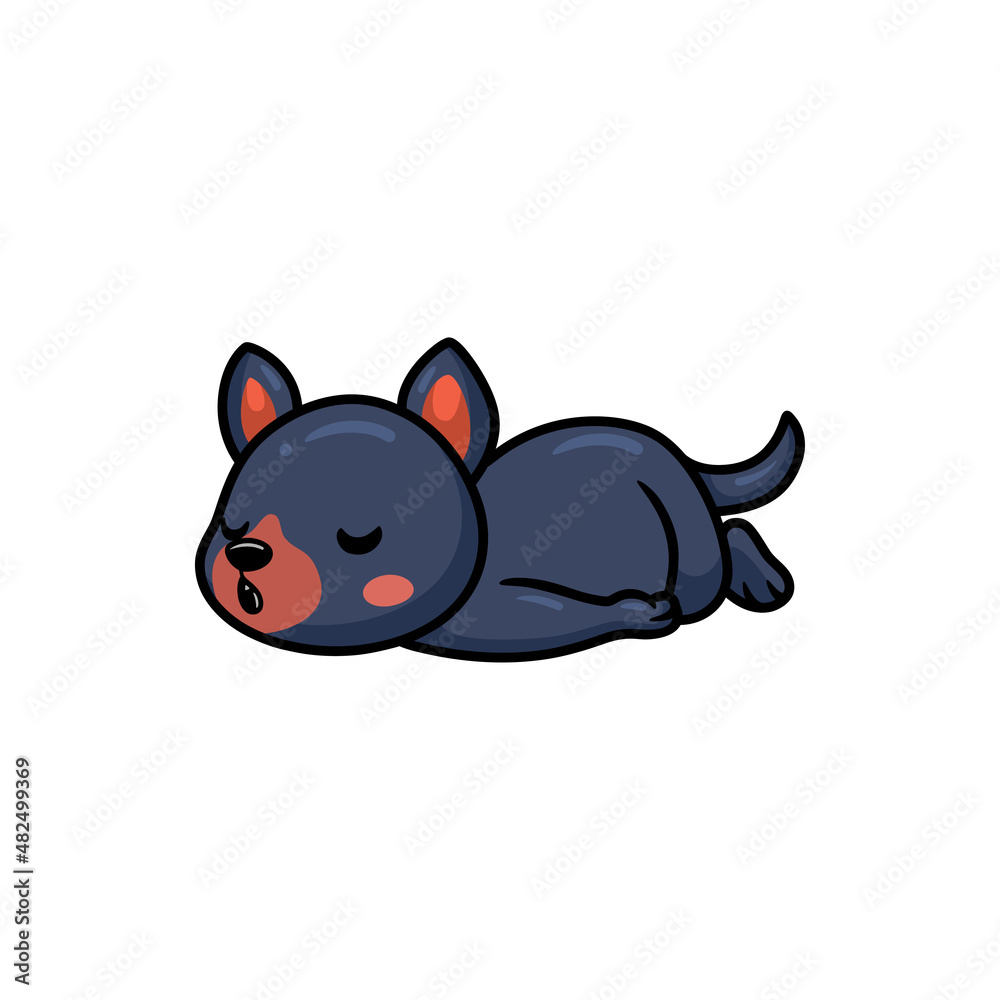 Cute little tasmanian devil cartoon sleeping Cute little tasmanian devil cartoon sleeping